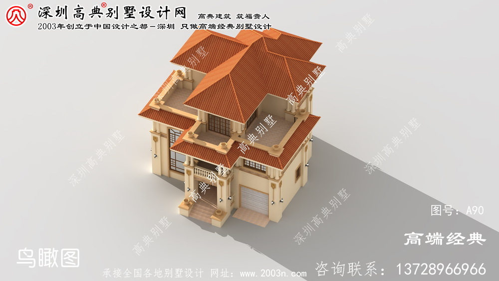 泗洪县欧式三层别墅外观照片及设计图纸