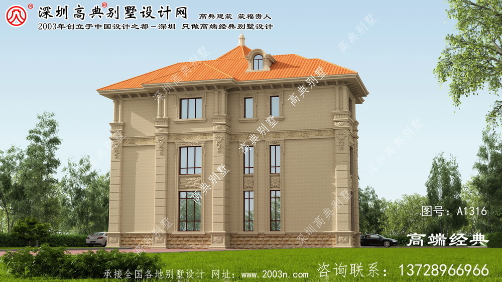 唐海县 四层农村别墅设计图